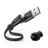 baseus-nimble-lightning-cable-23cm-szary-stan-nowy