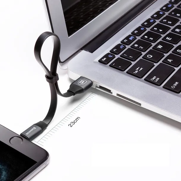 baseus-nimble-lightning-cable-23cm-szary-kolor-szary-stan-nowy