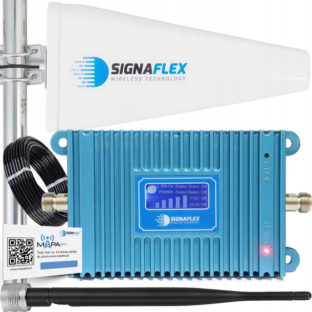 Zdjęcia - Antena telewizyjna Signaflex ﻿WZMACNIACZ ZASIĘGU SYGNAŁU GSM 2G MOCNY + ANTENY 