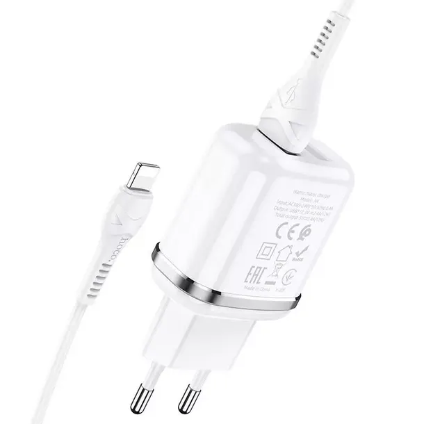 hoco-n4-aspiring-network-charger-lightning-cable-white