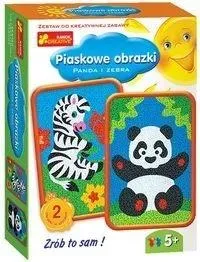 piaskowe-obrazki-panda-i-zebra