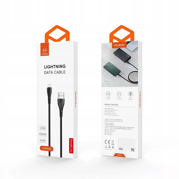 mcdodo-krotki-kabel-lightning-quick-charge-4-20cm-stan-nowy-dlugosc-przewodu-0-2-m
