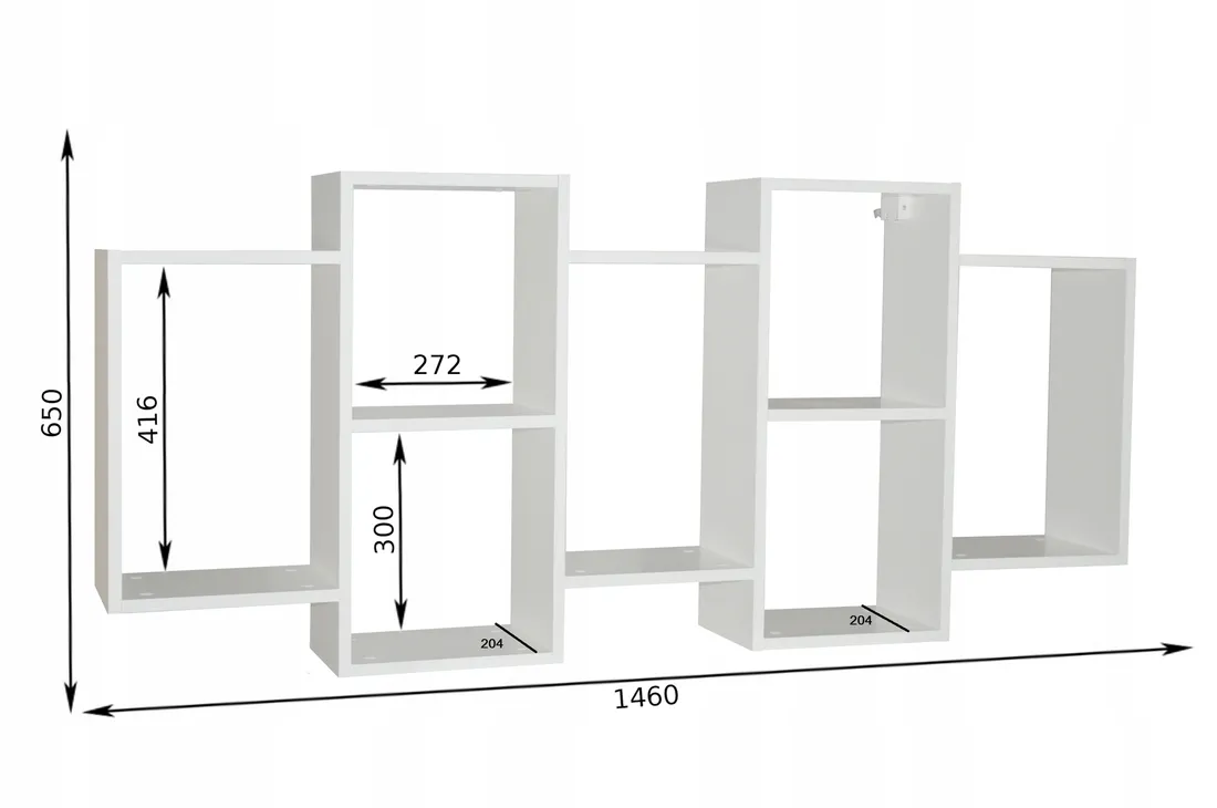 regal-wiszacy-sciennyksiazki-7-polek-bialy-stan-nowy