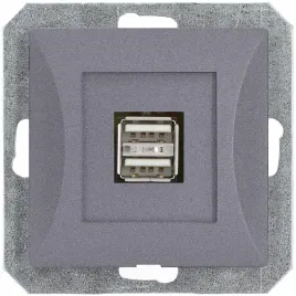 gniazdo-modul-podwojne-usb-ladowarka-opal-grafit