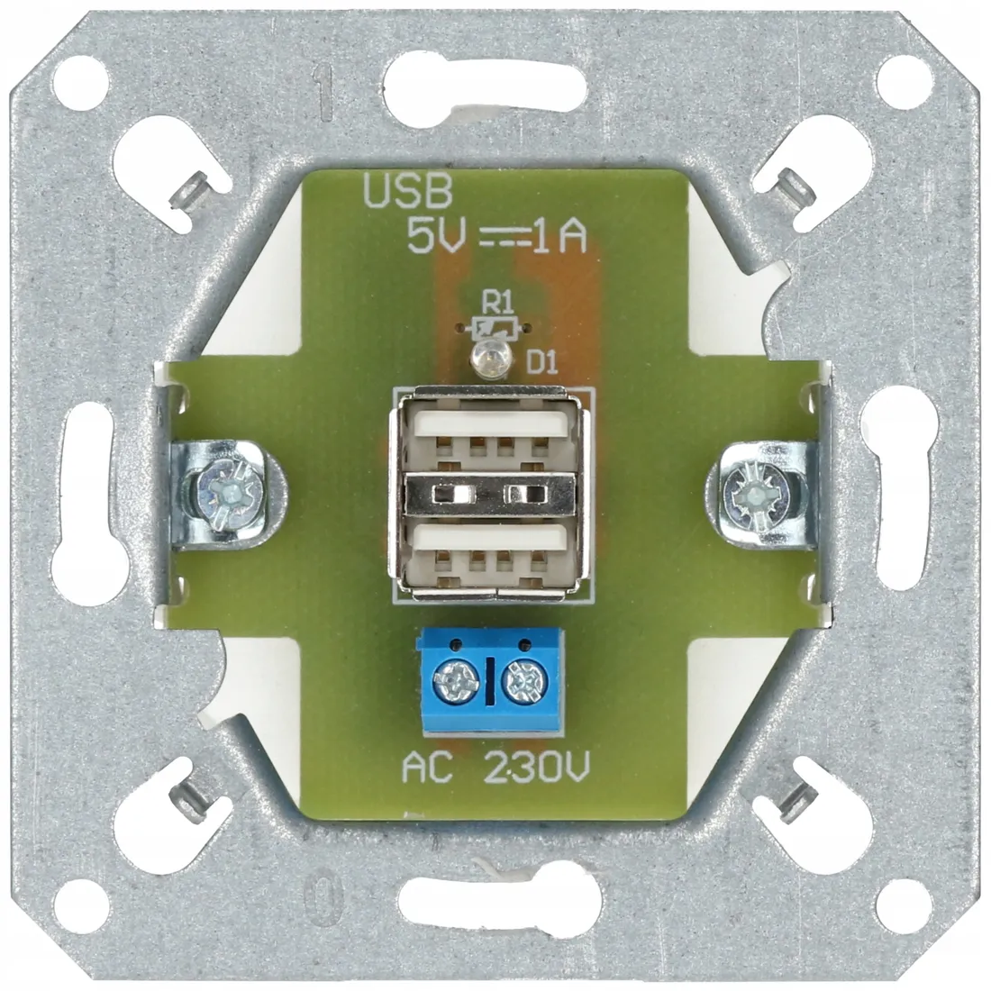 gniazdo-modul-podwojne-usb-ladowarka-opal-grafit-stan-nowy
