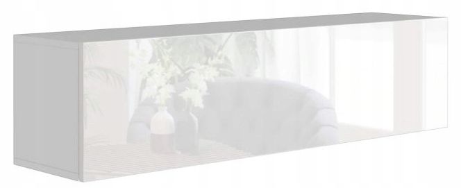 Фото - Полиця настінна ﻿Szafka wisząca pozioma barek biały połysk PREMIUM