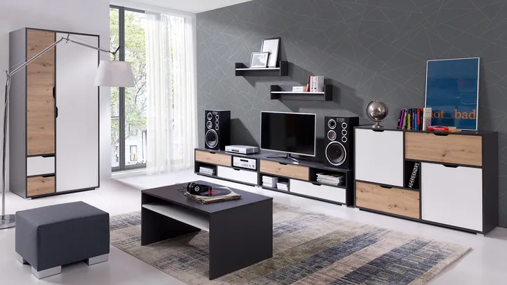 polka-evo-90-grafit-bialy-material-plyta-laminowana