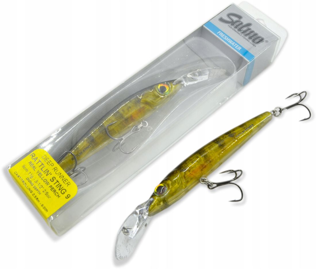 Salmo Freshwater Fishing Lure Deep Runner Rattlin Sting 9cm