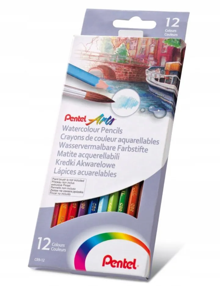 kredki-akwarelowe-12-kolorow-pentel-stan-nowy