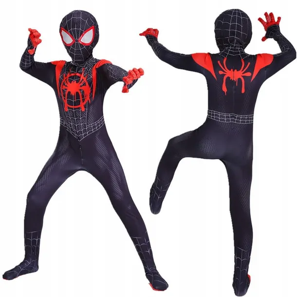 stroj-czarny-spiderman-110-116-stan-nowy-waga-z-opakowaniem-0-5-kg