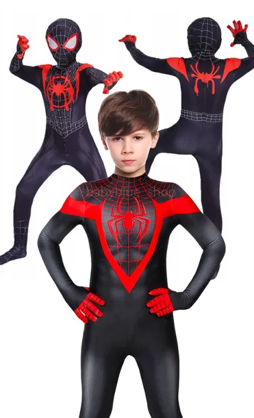stroj-czarny-spiderman-110-116-stan-nowy-waga-z-opakowaniem-0-5-kg