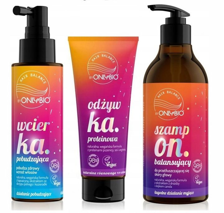 Zestaw ONLYBIO ONLY BIO SZAMPON + ODŻYWKA+ WCIERKA – 134523444 - ERLI.pl