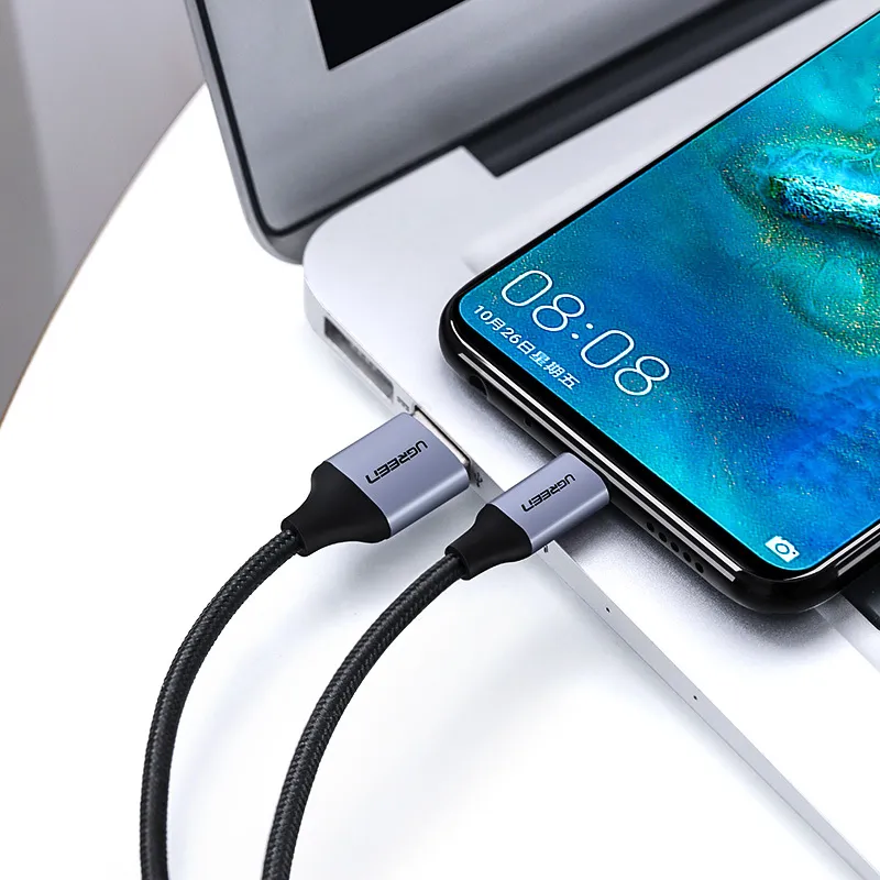 kabel-usb-do-micro-usb-ugreen-qc-3-0-2-4a-2m-bialy