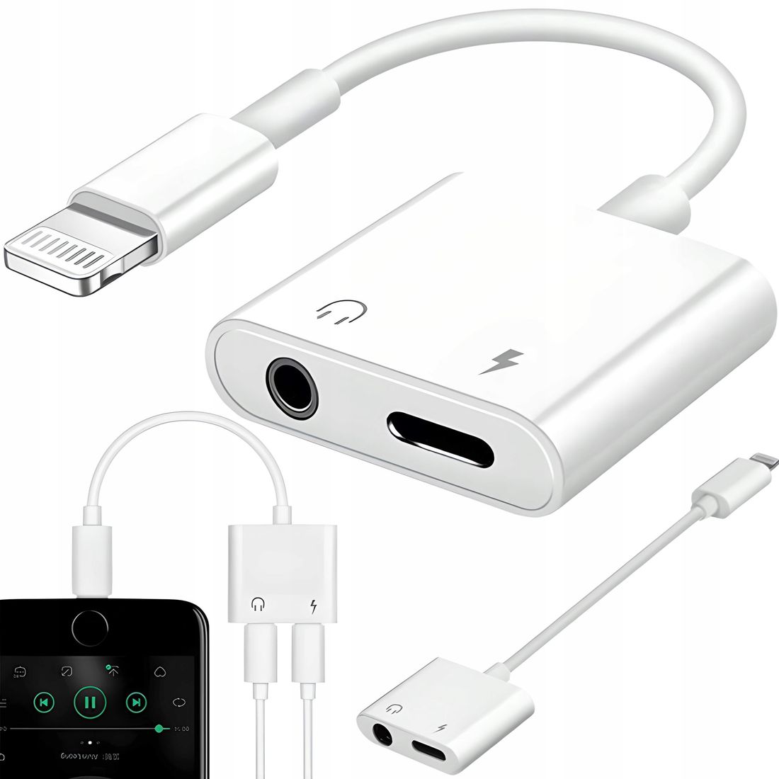 PRZEJŚCIÓWKA LIGHTNING JACK ADAPTER DO IPHONE X 13 ERLI.pl