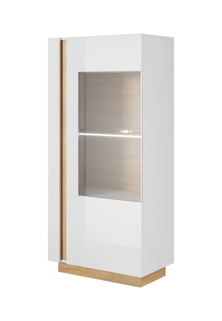 stojaca-witryna-barek-led-72-cm-arlet-bialy-polysk-stan-nowy