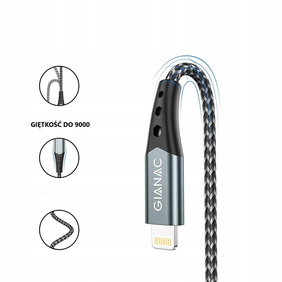 kabel-usb-c-lightning-gianac-0-5m-oplot-stan-nowy