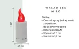 wklad-swieca-led-czerwony-z-bateriami-milo-1-stan-nowy