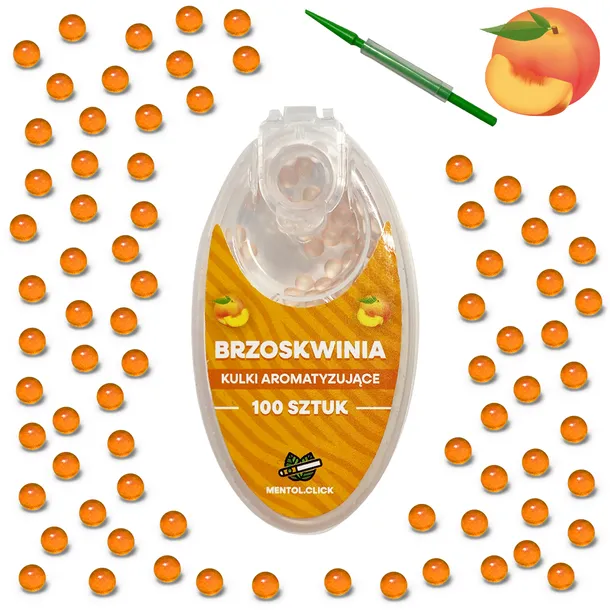 Kulki smakowe do papierosów BRZOSKWINIA 100szt