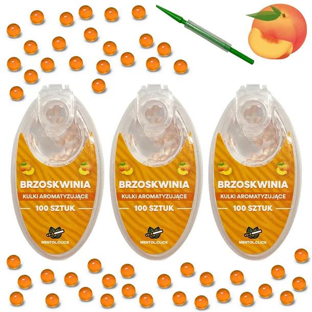Kulki smakowe do papierosów BRZOSKWINIA 300szt