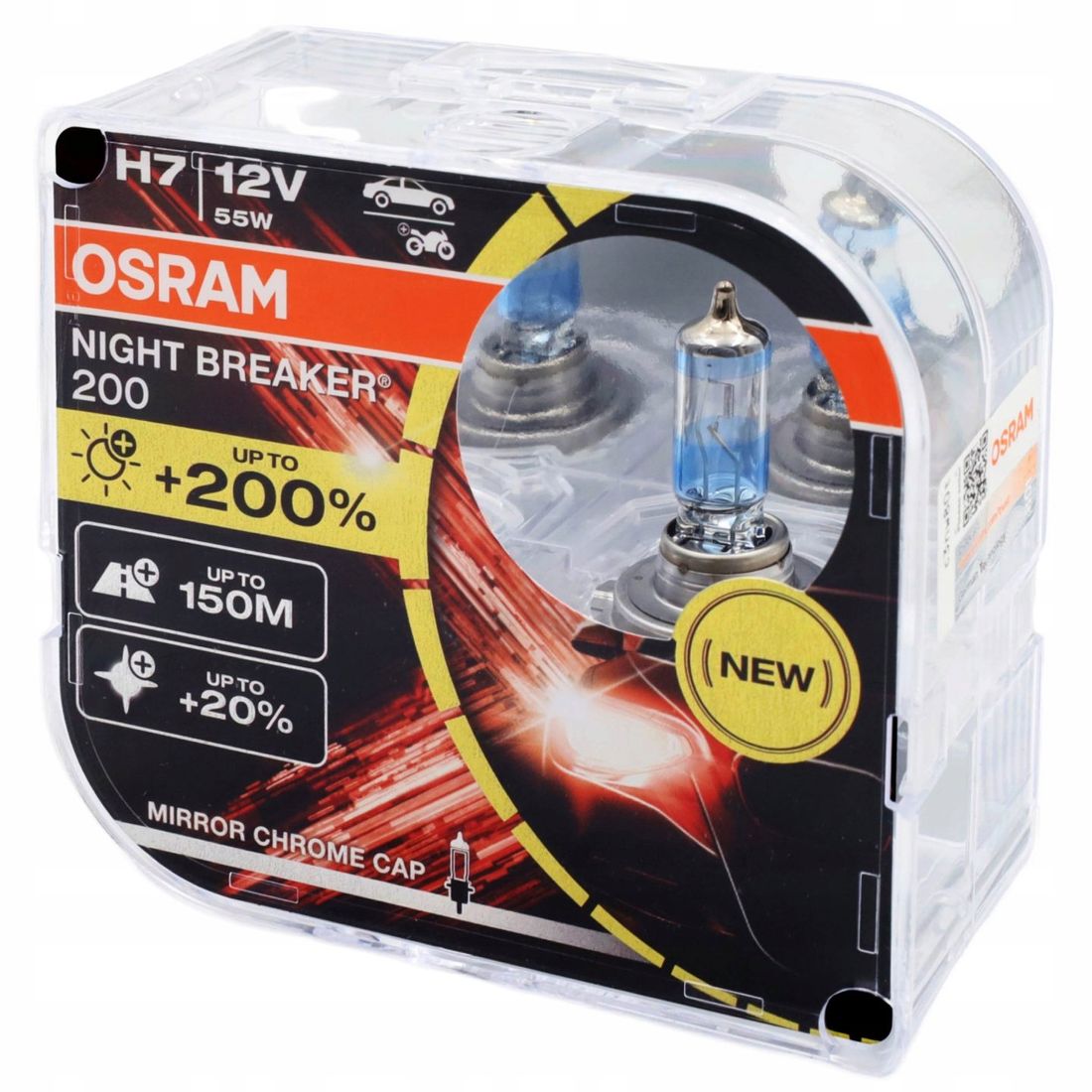 Żarówki H7 Osram Night Breaker 200 12V 55W 2szt - ERLI.pl