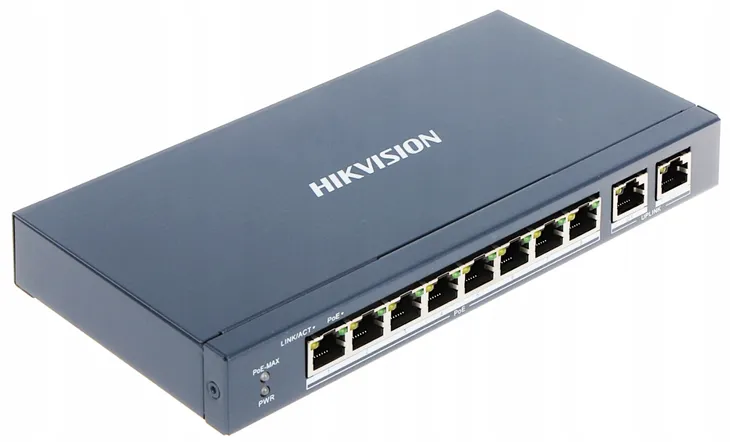 switch-hikvision-ds-3e0310p-e-m-10-portow-niebieski-standard-pracy-portow-lan-10-100-1000-mbps