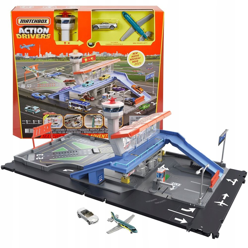 MATCHBOX ZESTAW z Efektami LOTNISKO +AUTO +SAMOLOT ERLI.pl