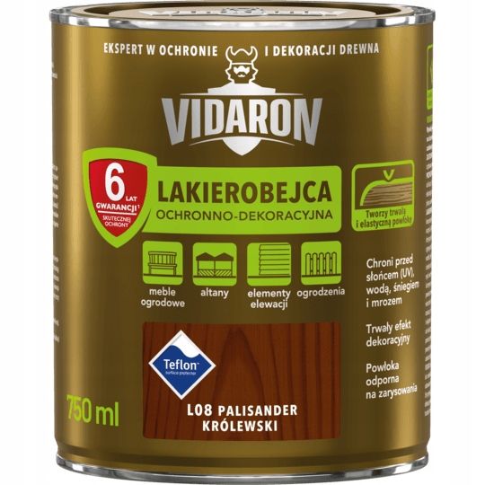 Фото - Лаки й лазурі Vidaron ﻿Lakierobejca  0.75L Palisander królewski 