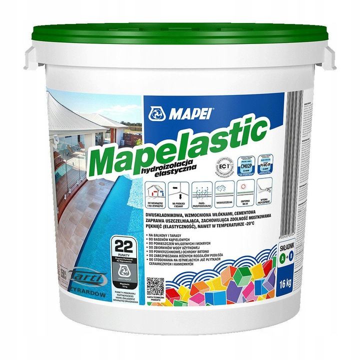 Hydroizolacja MAPEI Mapelastic 16 Kg - ERLI.pl