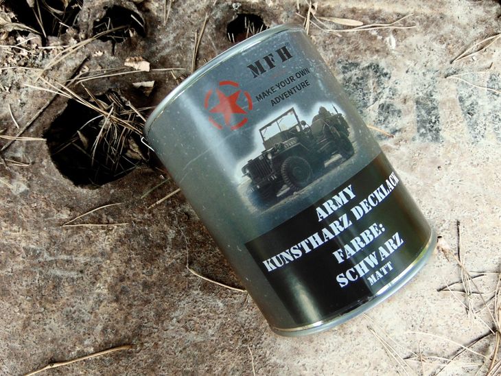 FARBA WOJSKOWA CZARNA MATOWA RAL 9021 1 LITR - ERLI.pl