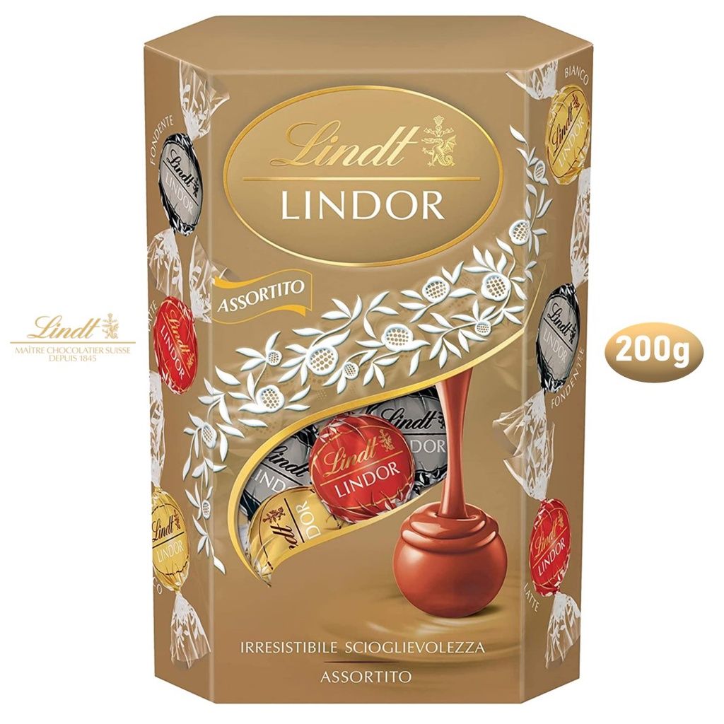 Lindor Assorted Praliny 200g Lindt Czekolada Mleczna Gorzka Biała Mix Erlipl 1183