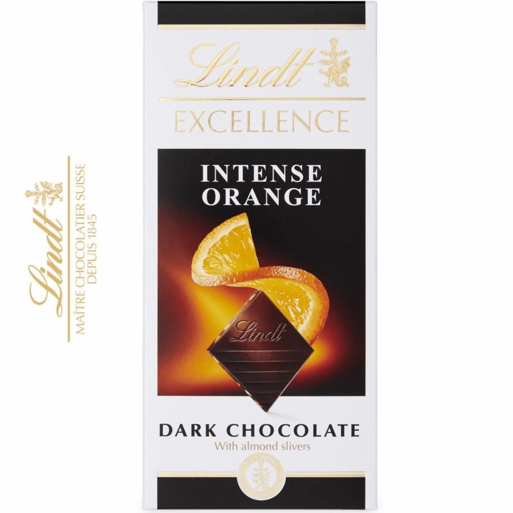 Lindt Excellence Orange Intense 100g Czekolada Ciemna Pomarańcz I Migdały Erlipl 9138