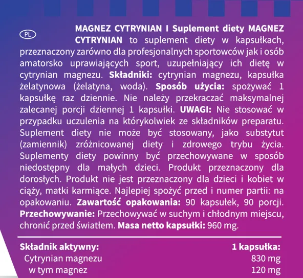 proactive-cytrynian-magnezu-90-kaps-skladnik-dominujacy-magnez