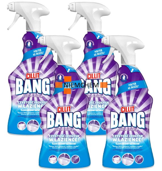 Cillit Bang Czystość i Połysk w Łazience Spray 4 x 750ml ERLI pl