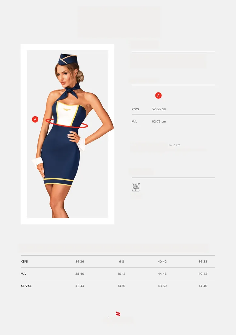 obsessive-kostium-stewardess-uniform-m-l-gratis