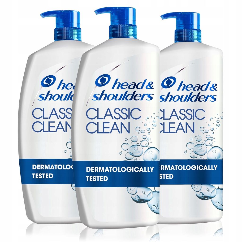 Head & Shoulders 3x 900ml Classic Clean Szampon przeciwłupieżowy zestaw