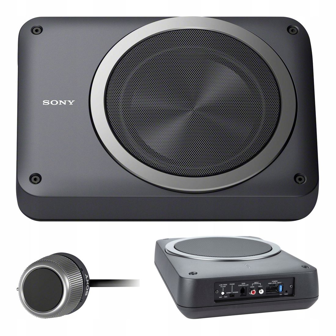Subwoofer samochodowy SONY tuba pod siedzenie 160W