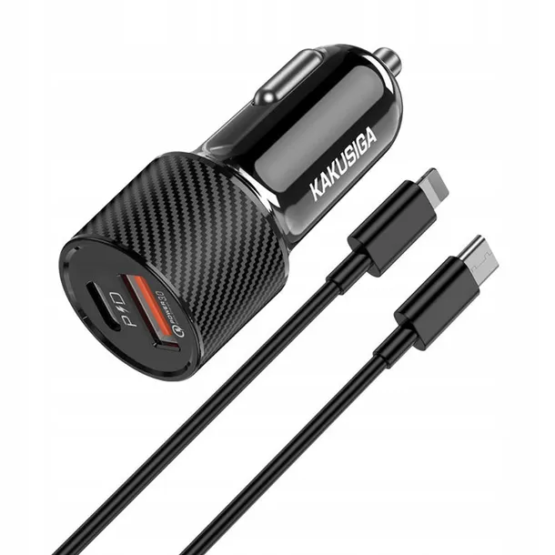 ladowarka-samochodowa-usb-usb-c-kabel-pd-iphone-kolor-czarny