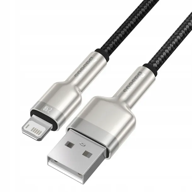 baseus-cafule-metal-kabel-lightning-2-4a-025m-stan-nowy-dlugosc-przewodu-0-25-m