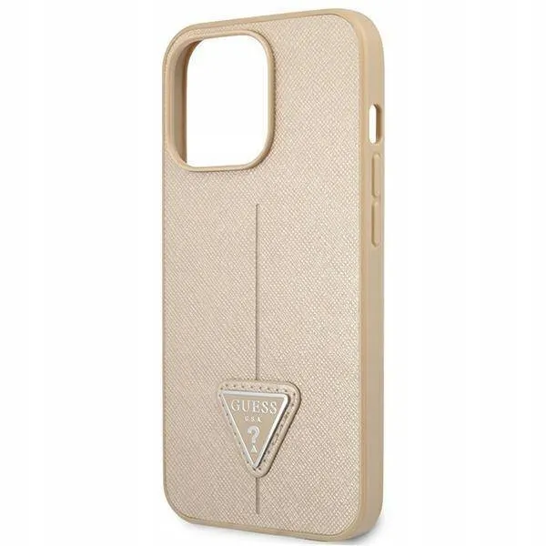guess-saffiano-triangle-logo-case-etui-iphone-14-stan-nowy-przeznaczenie-apple