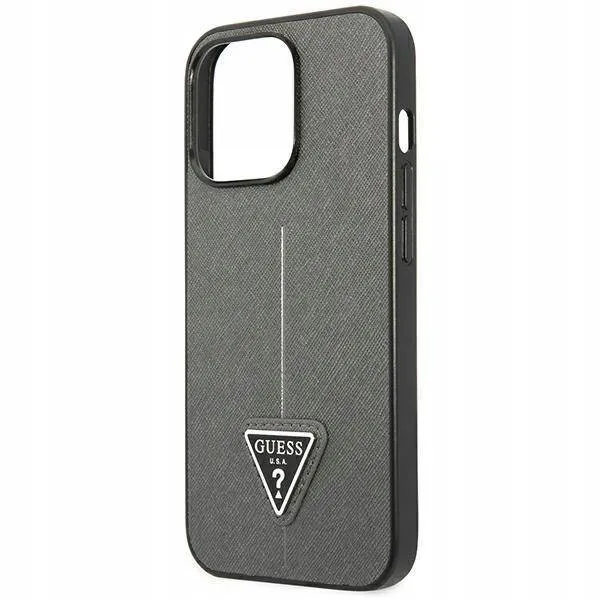 guess-saffiano-triangle-logo-case-etui-iphone-14-stan-nowy-przeznaczenie-apple