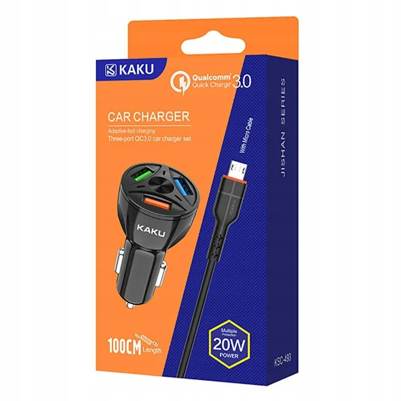ladowarka-samochodowa-20w-3xusb-kabel-micro-usb-stan-nowy