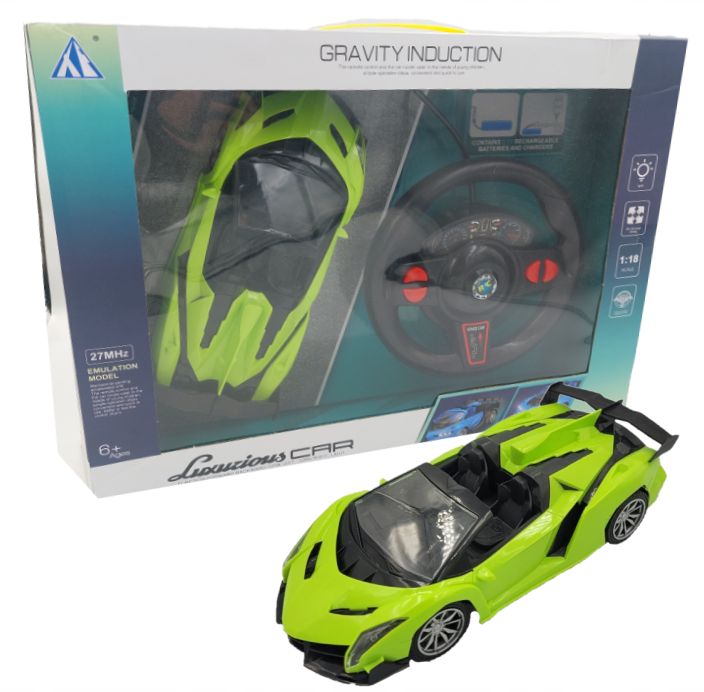 SAMOCHÓD AUTO 1:18 STEROWANY ZDALNIE KIEROWNICA - ERLI.pl