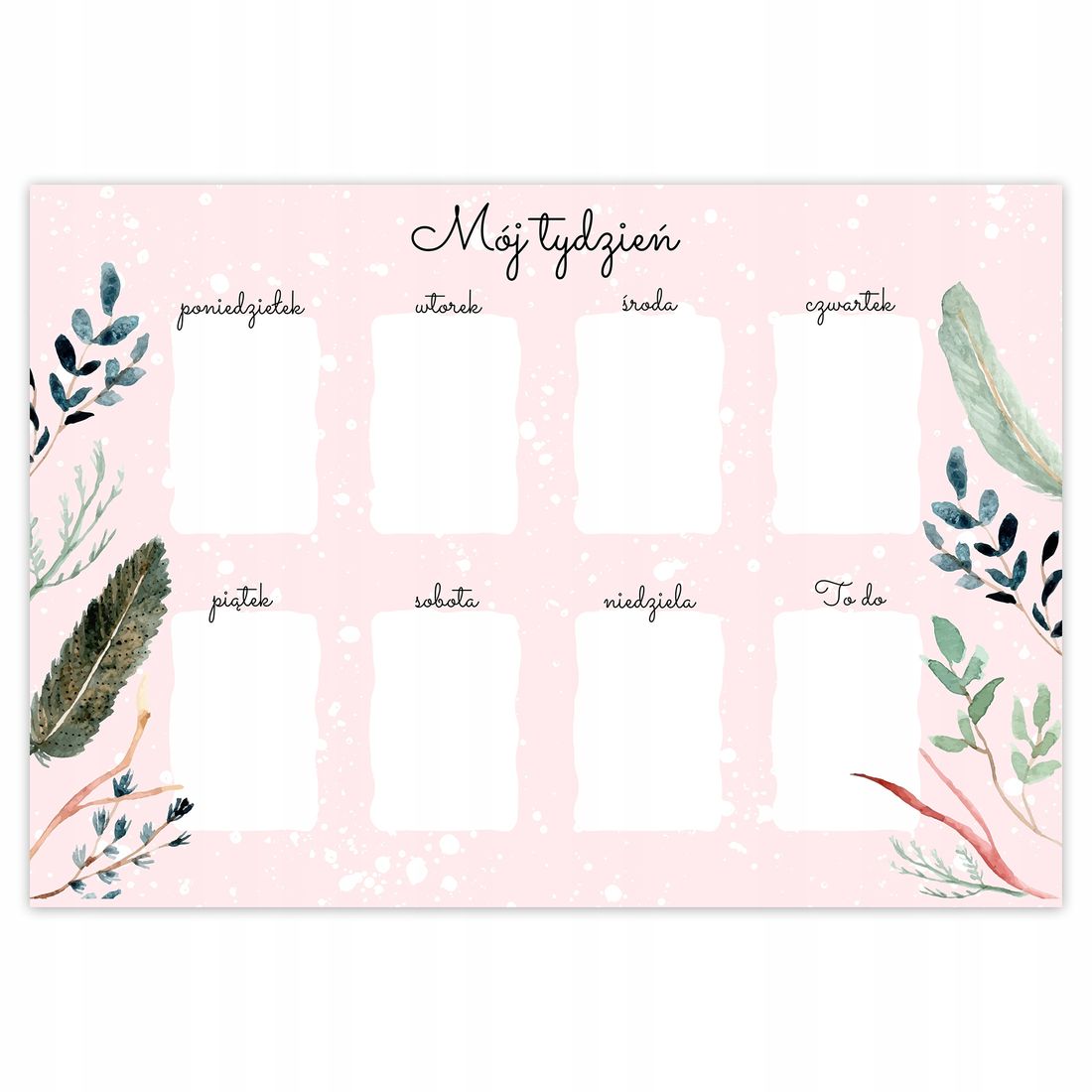 PLAN LEKCJI 40x28cm Dziewczyny Uczeń Planer Wzory - ERLI.pl