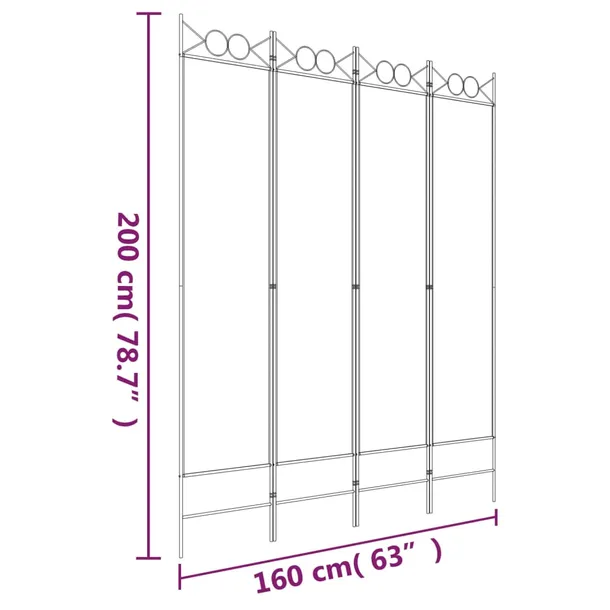 parawan-4-panelowy-bialy-160x200-cm-tkanina-stan-opakowania-oryginalne-producent-vidaxl