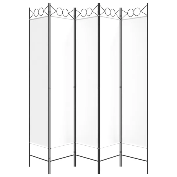 parawan-5-panelowy-bialy-200x200-cm-tkanina