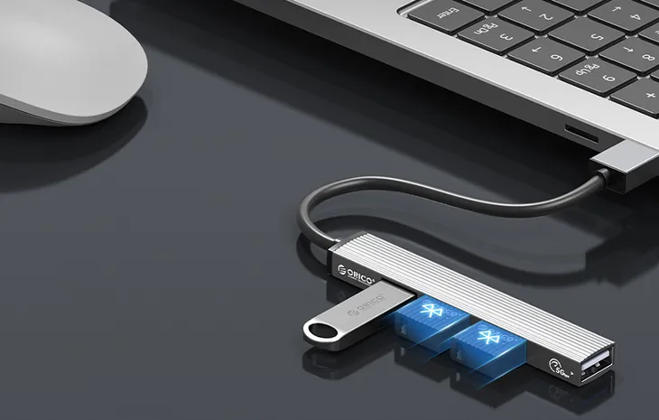 adapter-hub-4x-usb-3-0-orico-kod-producenta-ah-a13-gy-bp-stan-nowy