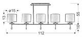 estera-ampla-5x40w-e14-chrom