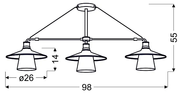 loft-zwis-3x60w-e27-czarny