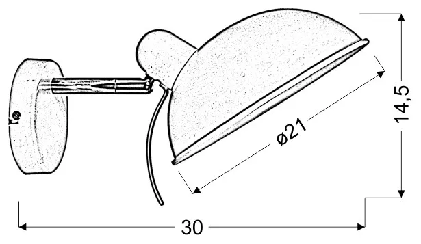 durio-kinkiet-1x40w-e14-bialy