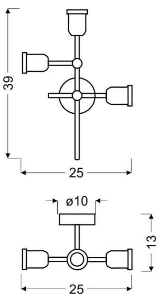 kirimu-ampla-3x60w-e27-czarny